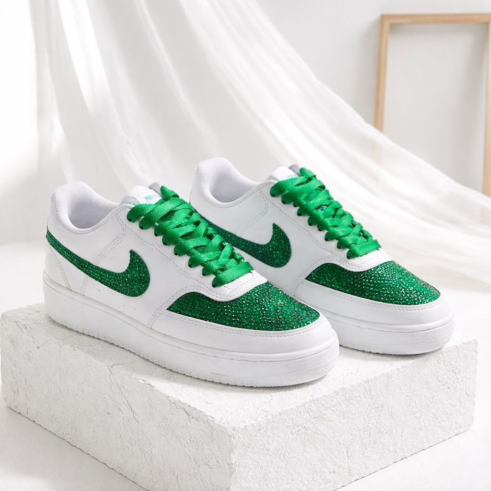 Custom Nike Air AF1 Rhinestone Shoe, Wedding , Prom, Dance, Quincenera - Picture 2 of 13